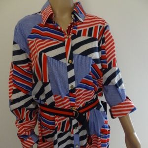 TOMMY HILGIGER "Core Navy" Cover Up Dress Sz M